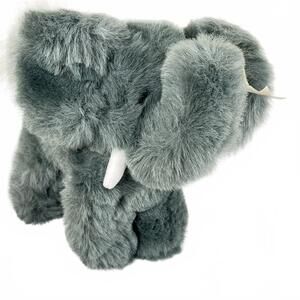 Walmart Elephant Plush Vintage 13"  Gray Made in Korea Wal-Mart Stuffed Animal